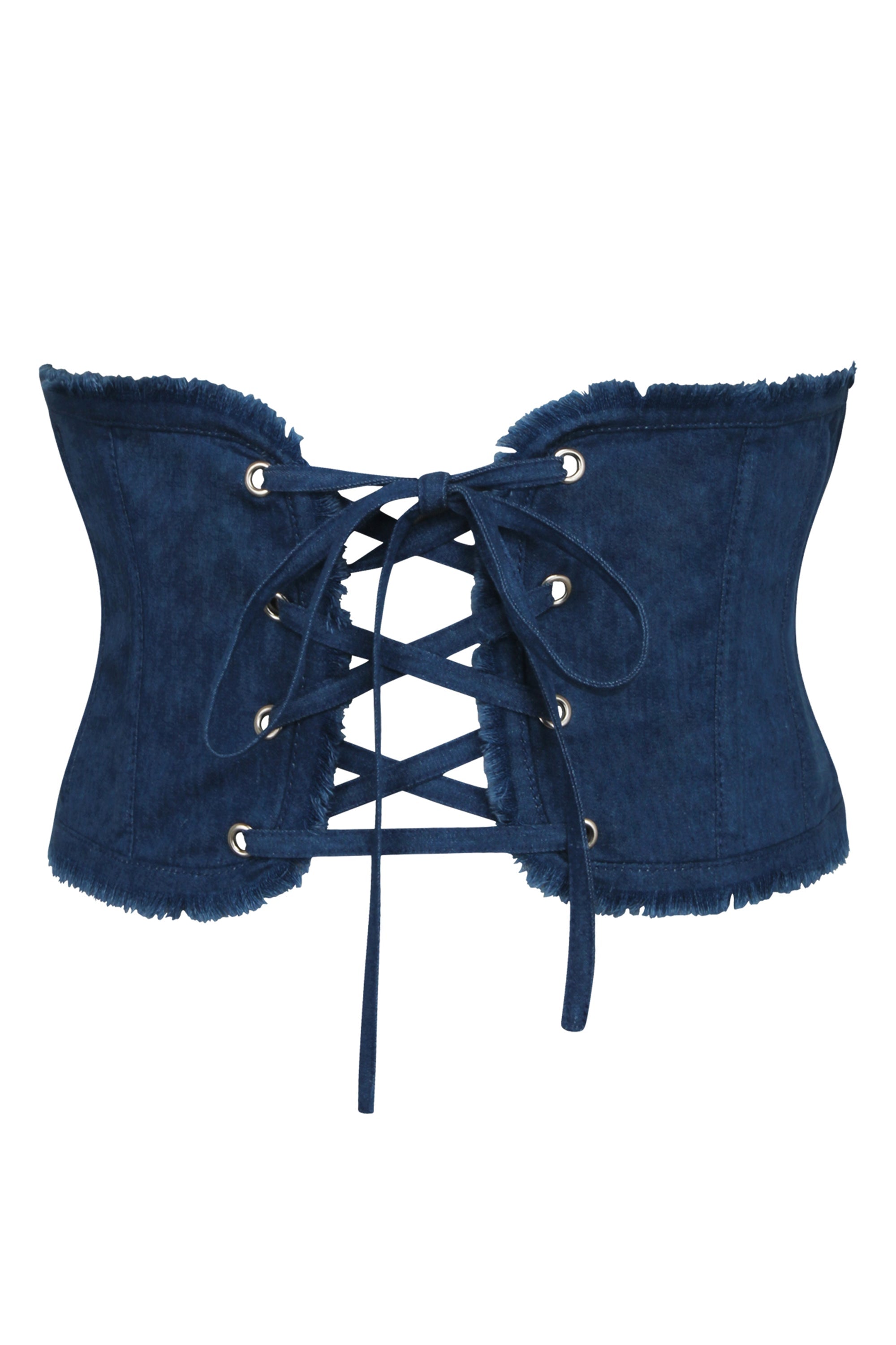 Denim Corset Inspired Front Tie Belt