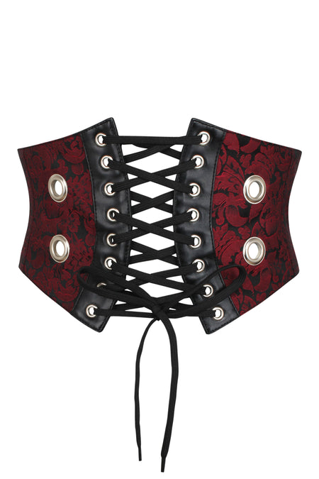 Skull hand carved corset waist cinch or belt - Six Wings by Skrocki Design
