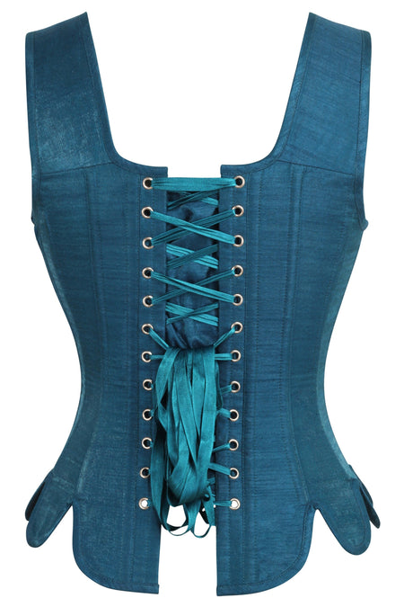 Historically Inspired Overbust Corset in Blue