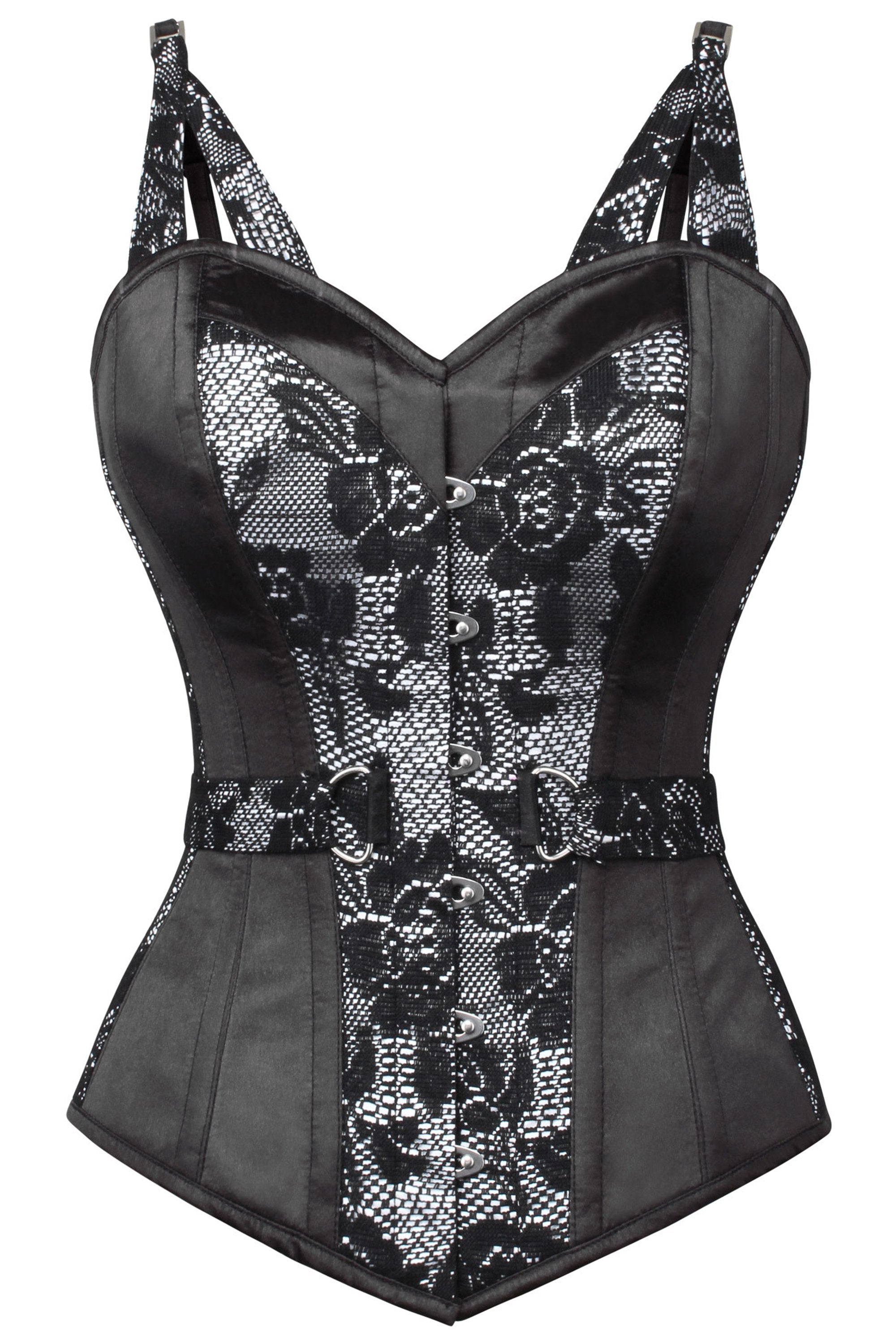 Gothic Inspired Corset Top with Shoulder Straps