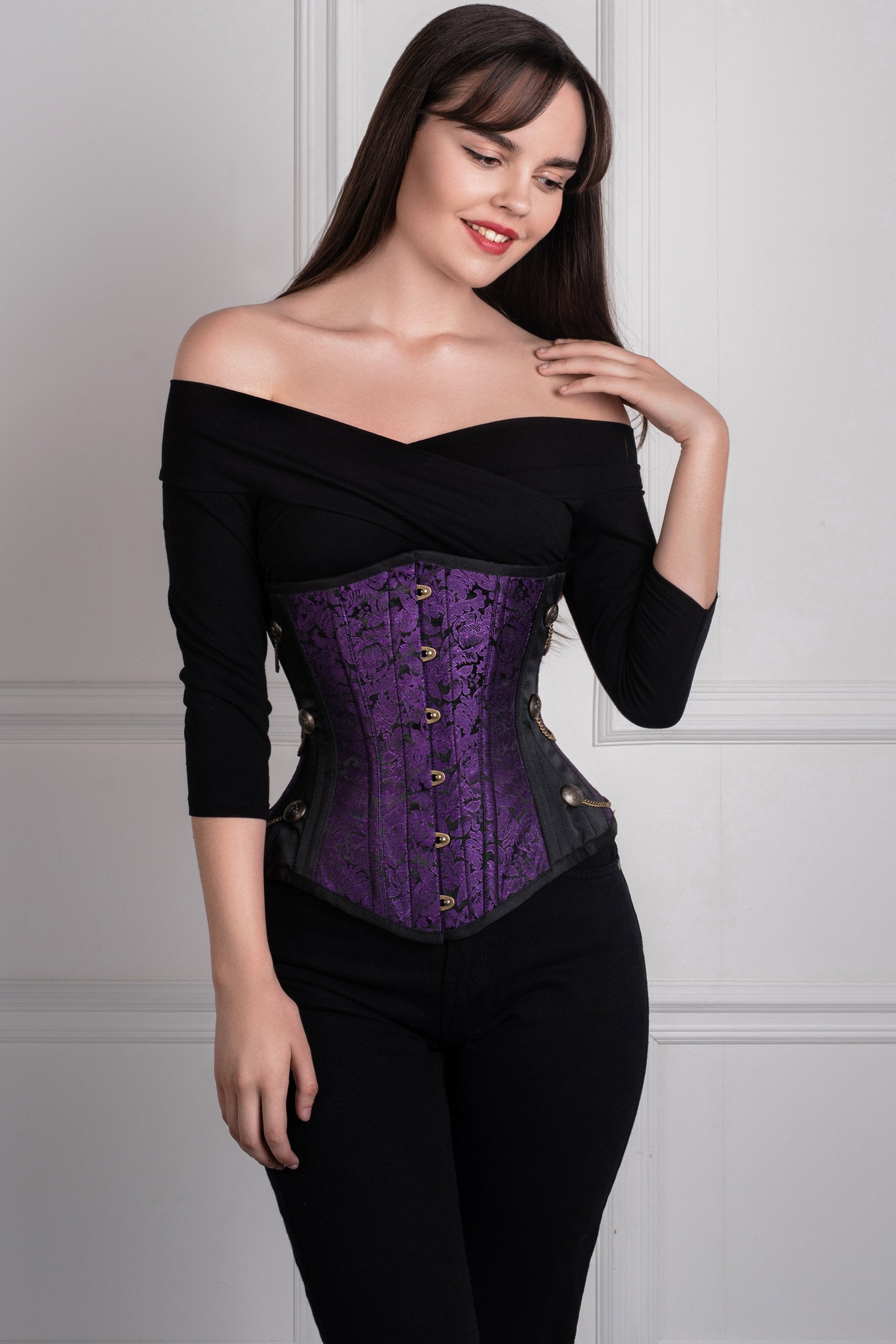 Overbust Corset With Fan Lacing and Busk, Satin Embroidered Renaissance  Corset, Waist Trainer Vintage Corset -  Canada