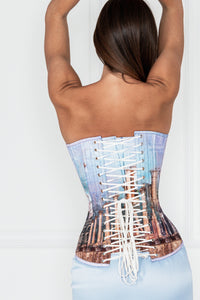 Corset Story WTS532 Longline Architectural Print Waist Taming Corset