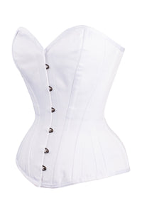 Corset Story MY-079 Waist Taming Classic White Overbust Corset With Hip Gores